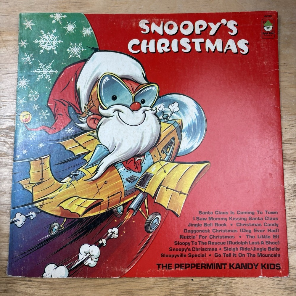 The Peppermint Kandy Kids Snoopy's Christmas Vinyl Record #8090